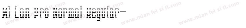 MI Lan Pro Normal Regular字体转换